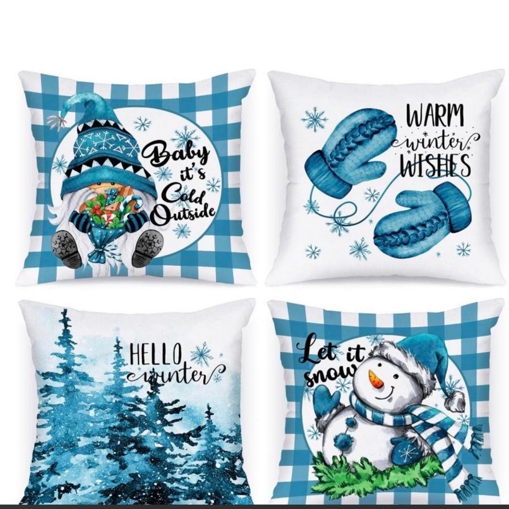 Winter Themed Decorative Pillow Covers